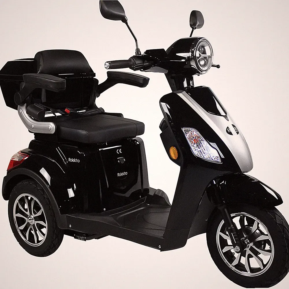Rolektro E-Trike 25 V.3 Schwarz Seniorenmobil 1000 Watt Elektromobil E-Scooter