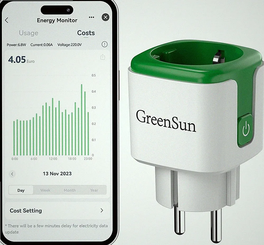 Smart WLAN Steckdose mit App Steuerung und Energieverbrauchsmessung 1 Stück
