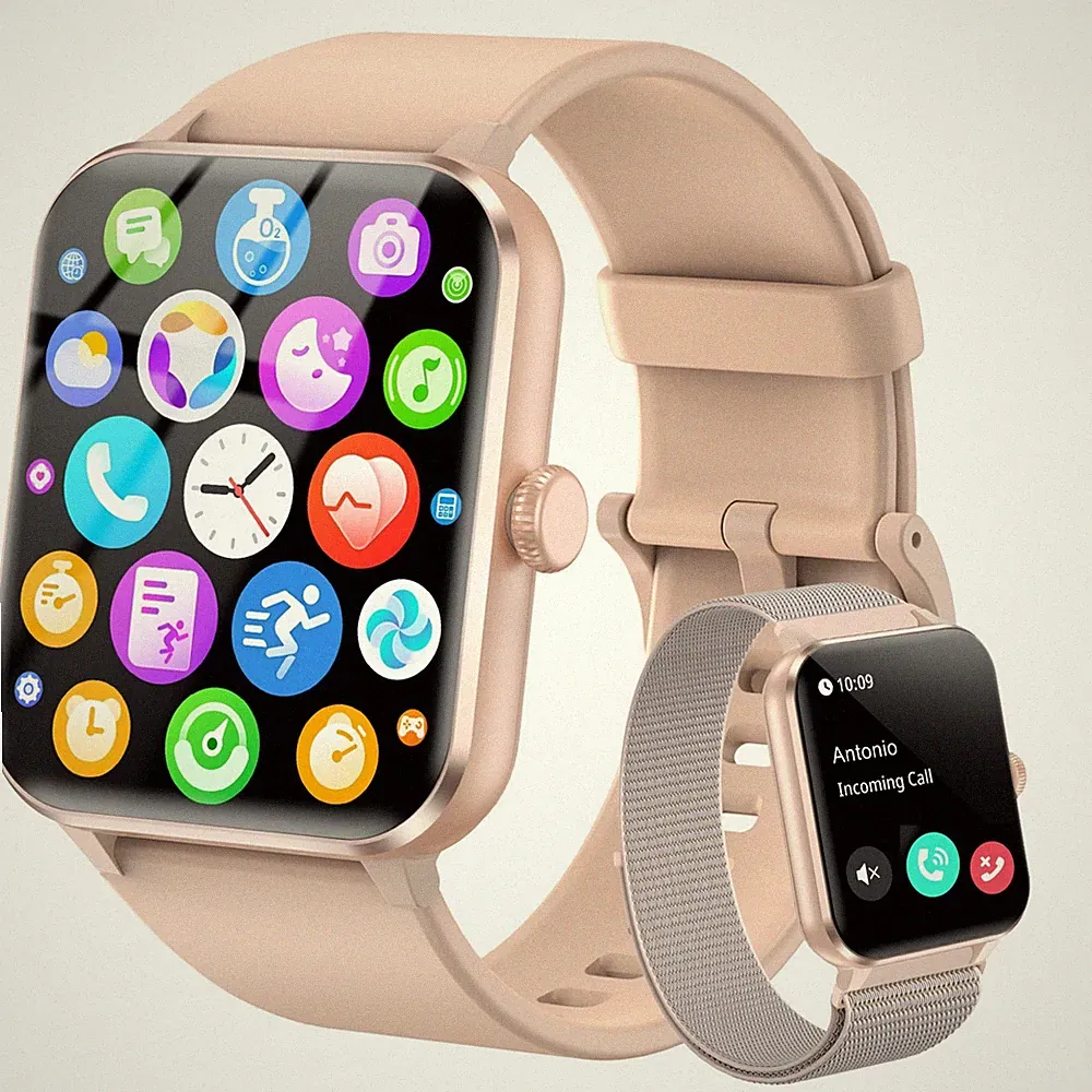 Smartwatch Damen mit Telefonfunktion 1,85" Zoll Touchscreen SpO2 Fitness Tracker