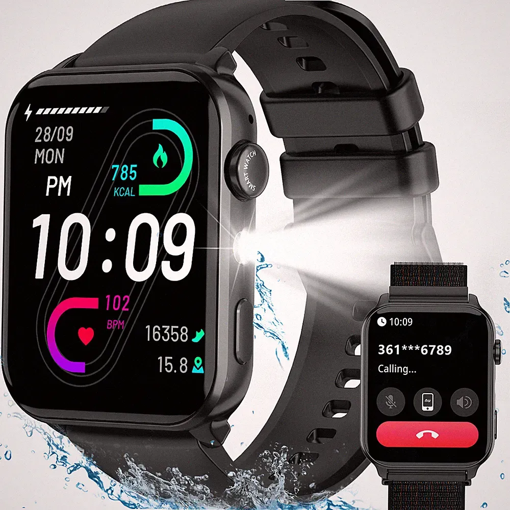 Smartwatch Herren mit Schrittzähler Pulsuhr Armbanduhr Sportuhr für Android iOS