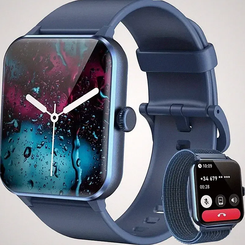 Smartwatch mit Bluetooth Anrufe für Damen Herren Sportuhr Herzfrequenzmessung