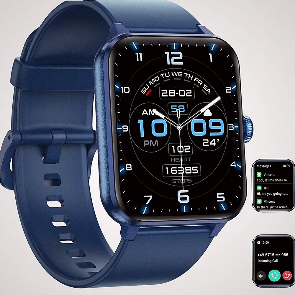 Smartwatch mit Bluetooth Anrufe für Damen Herren Sportuhr Herzfrequenzmessung
