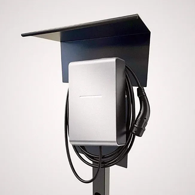 Stele Ladesäule Ladesäule für Wallbox Senec Pro S mit Regenschutz