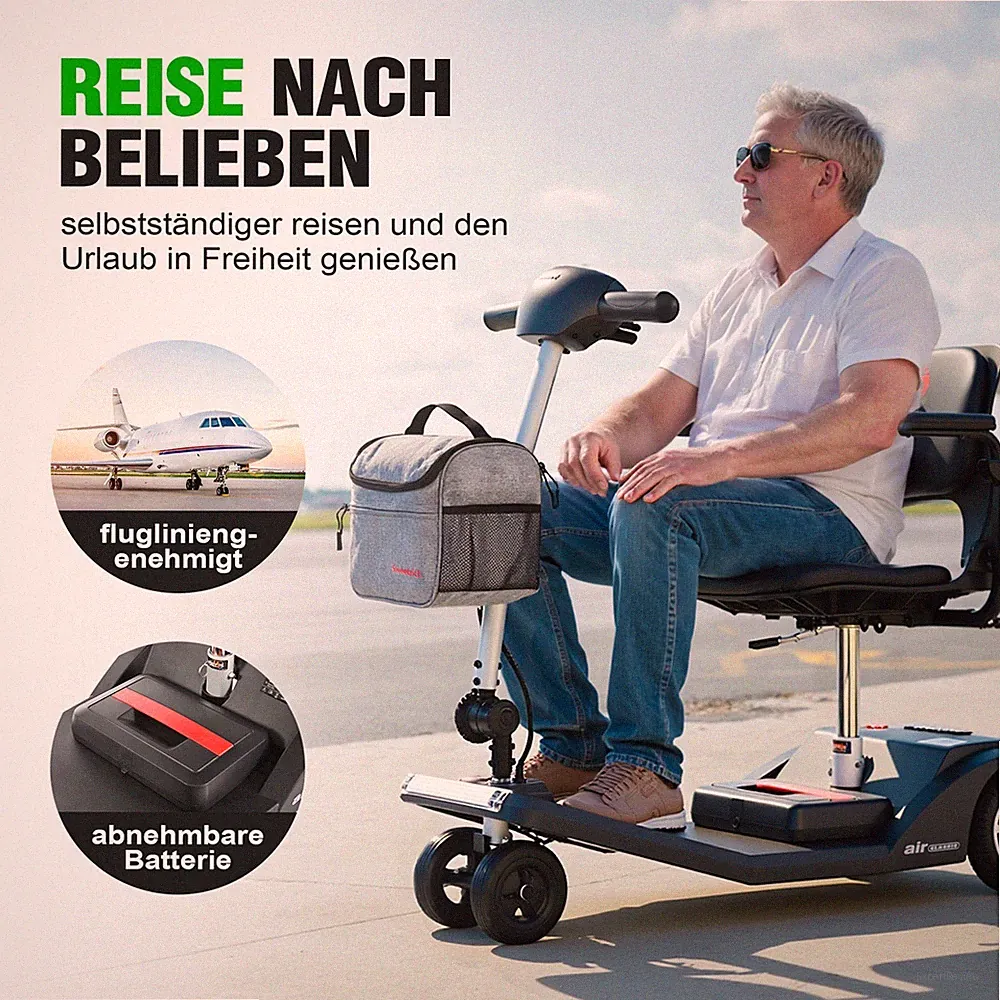 SWEETRICH 4-Rad Mobilitätsroller 250W Seniorenmobil 12AH Elektroroller Scooter