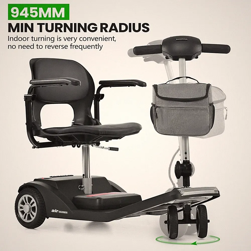 🔥SWEETRICH 4-Rad Mobilitätsroller Seniorenmobil Elektroroller Scooter 250W 12AH