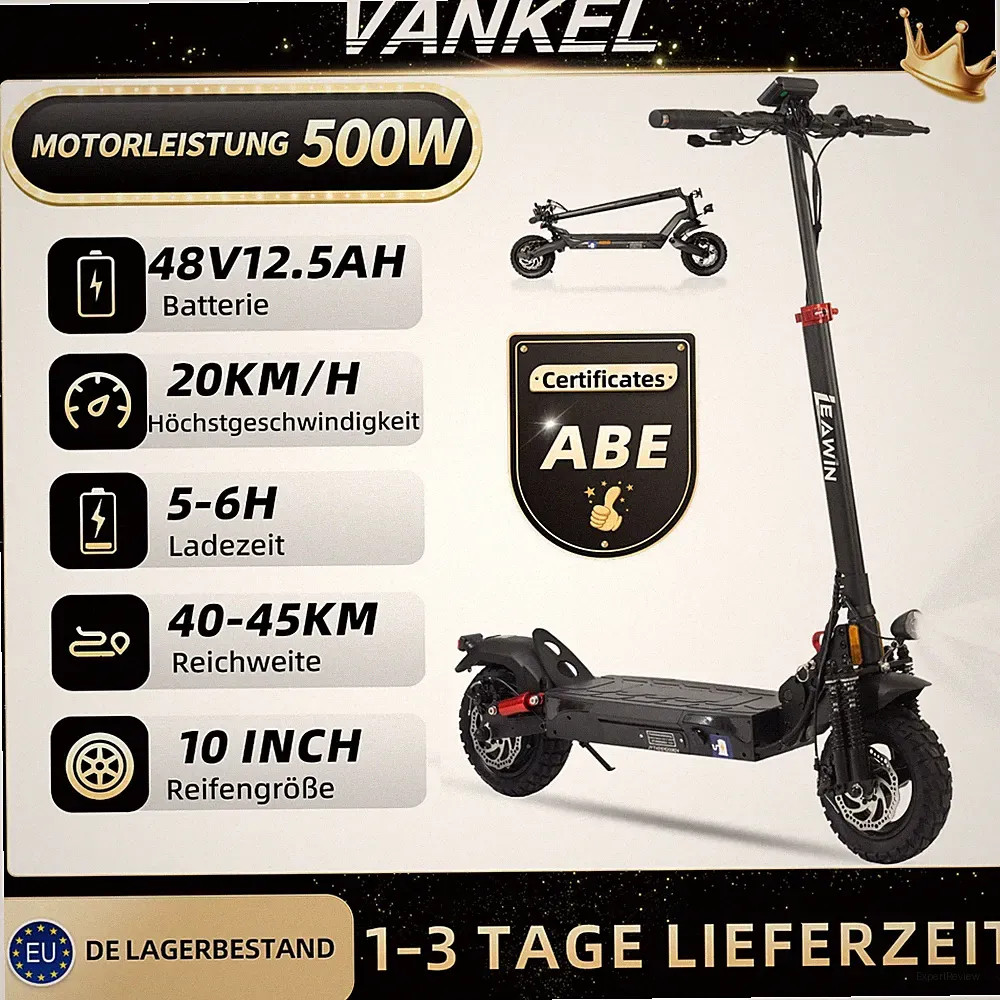 T4 E-Scooter mit ABE Straßenzulassung Klappbar Elektroroller 45km Reichweite