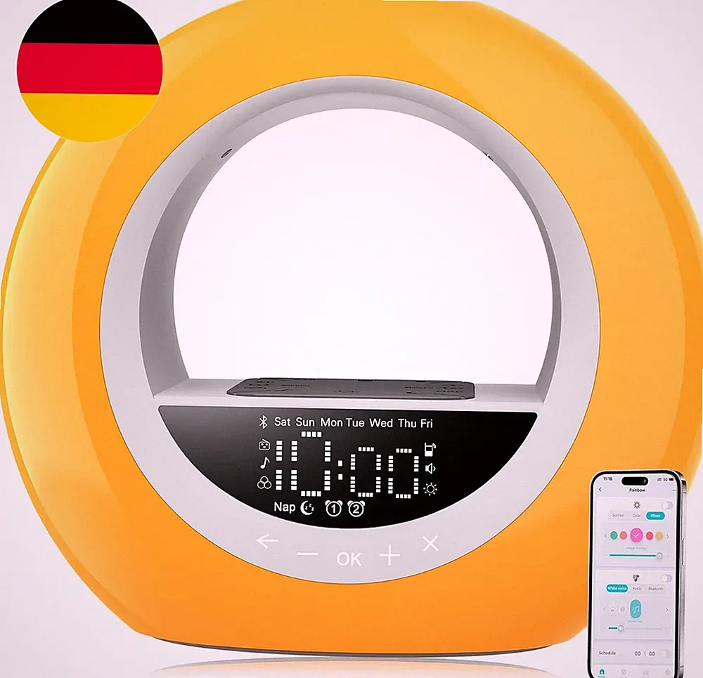 Tageslichtwecker, Lichtwecker Sonnenaufgang Mit App-Steuerung, Bluetooth Lautspr