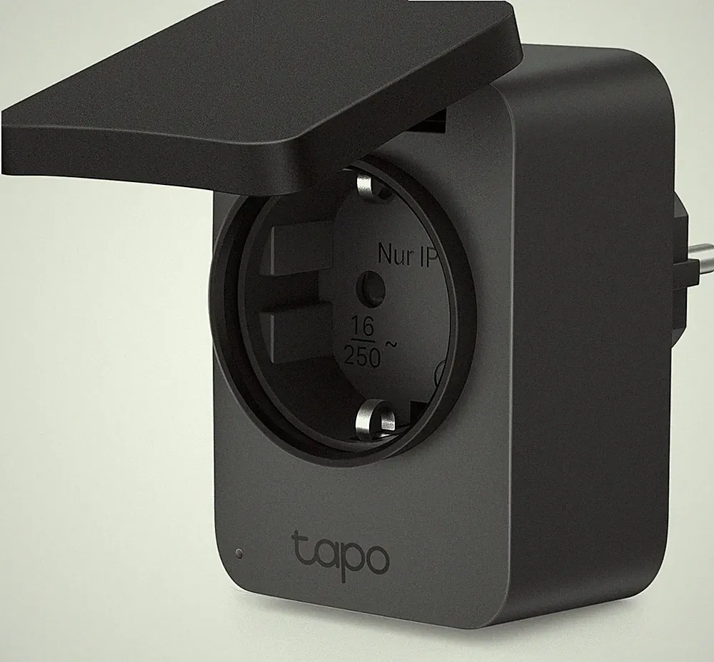 Tapo P410M WLAN Outdoor Steckdose, Smart Home Plug Mit Stromzähler, IP54, Funkti