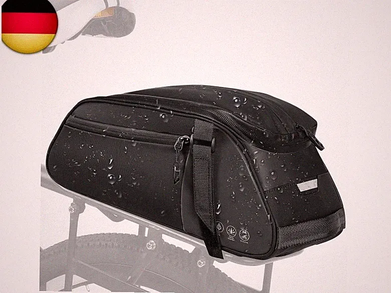 toptrek Gepäckträgertasche 8L Volumen, Fahrradtaschen für Gepäckträger mit Rege