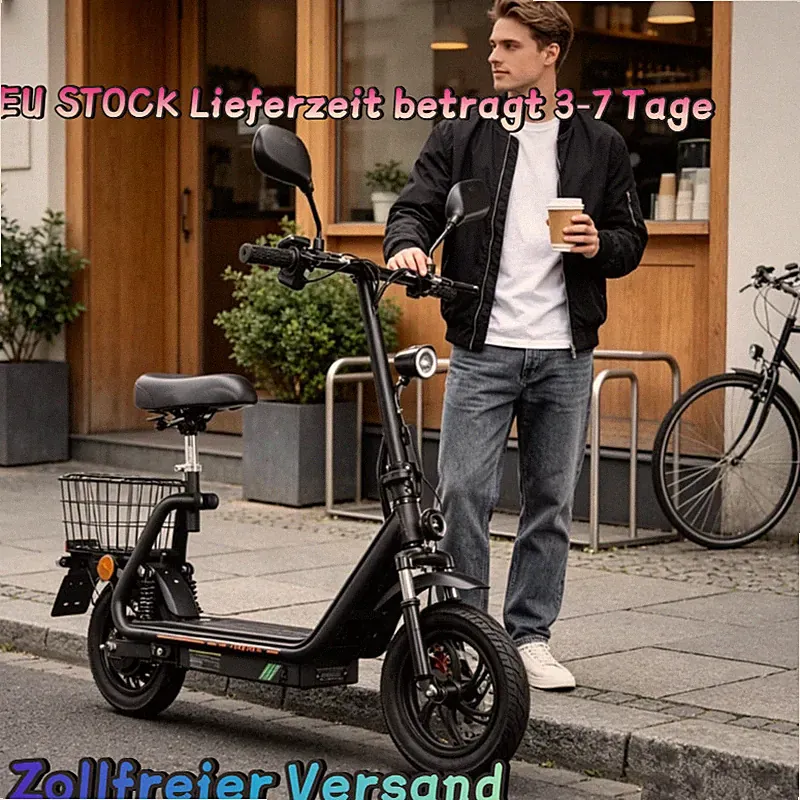 TWOFISH M5PRO 48V13AH Mit Straßenzulassung 12" Elektroroller mit Sitz E-Scooter
