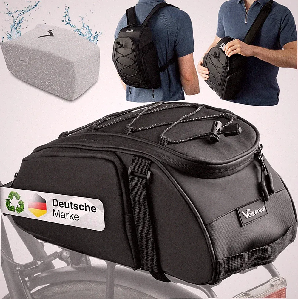 Valkental Trunk Bag Gepäckträgertasche / Rucksack schwarz