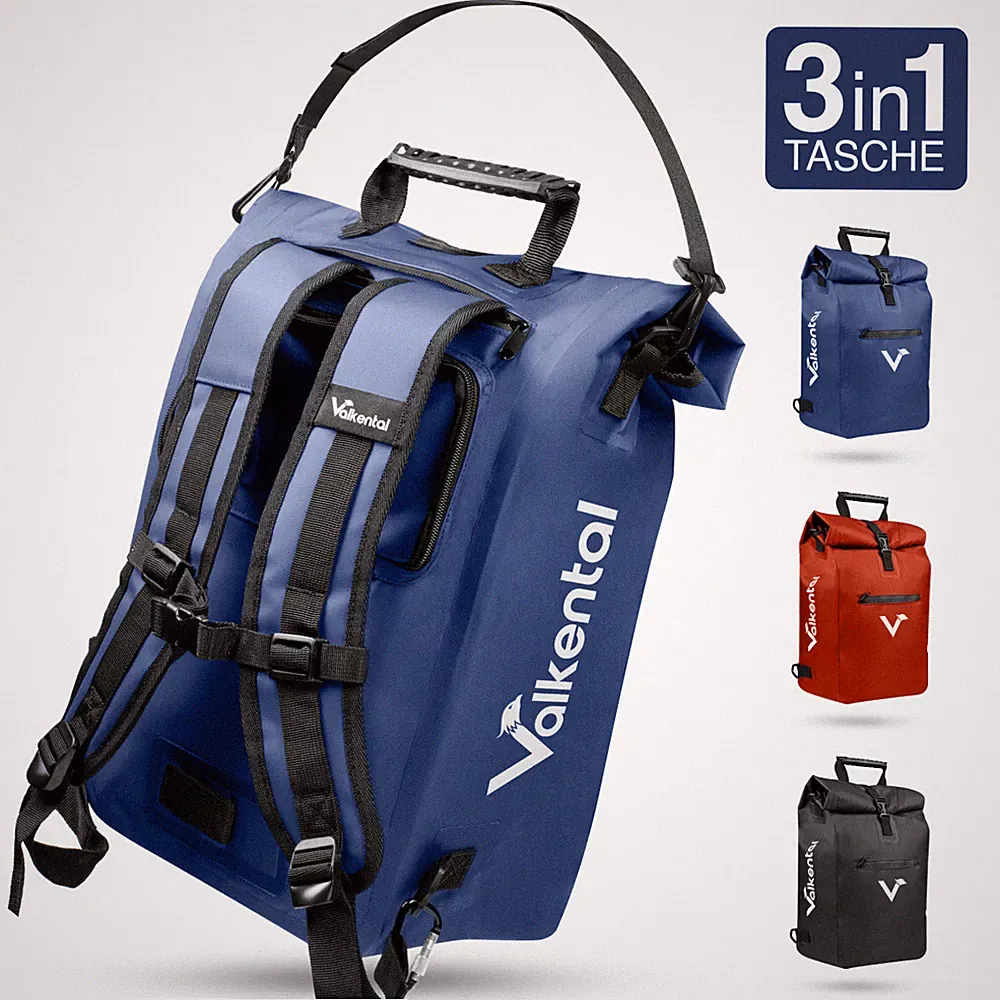 Valkental ValkOne 3in 1 Gepäckträgertasche Rucksack blau