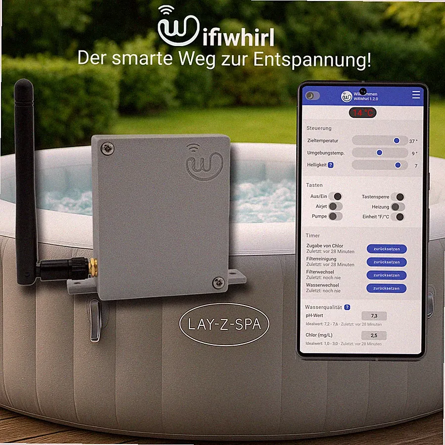 WifiWhirl WLAN-Modul für Bestway® Lay-Z-Spa™ Whirlpool – Steuerung per Web-App