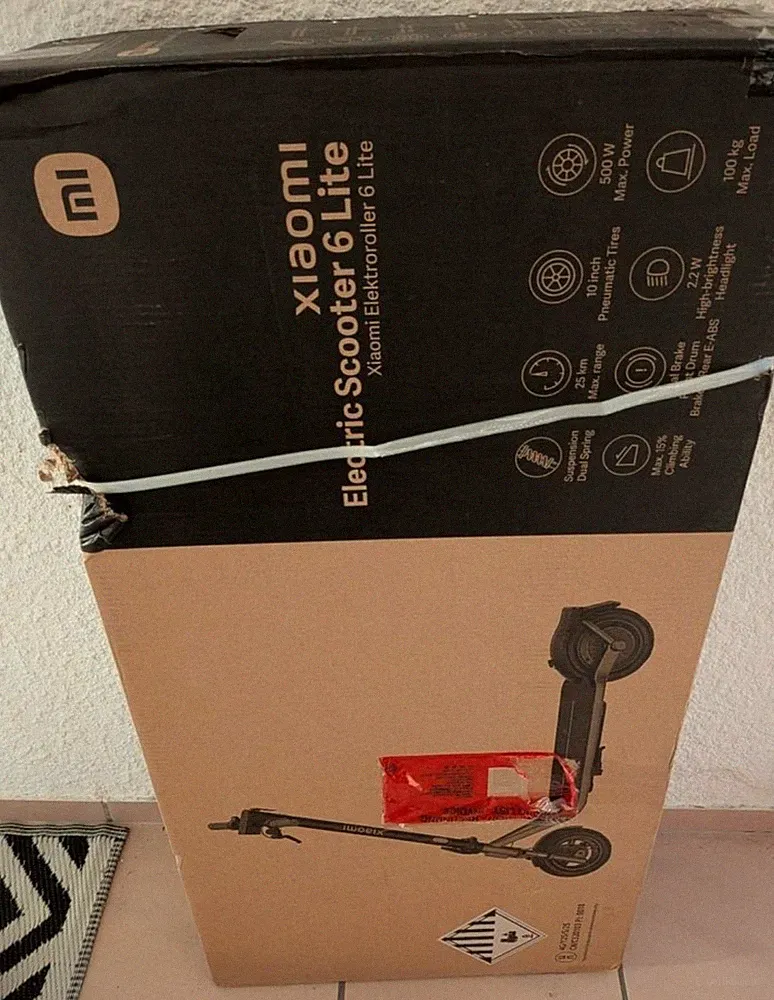 Xiaomi Electric Scooter 6 Lite E-Scooter Black bis 20 km/h 10 Zoll (bis 100 kg)