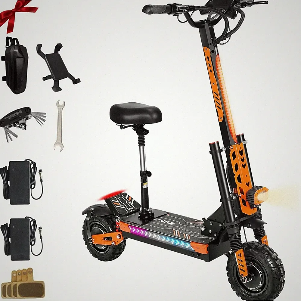 ZSNAKE Elektroroller 11" mit Sitz 5600/6000W E-Scooter Off-road E-Roller 75km/h